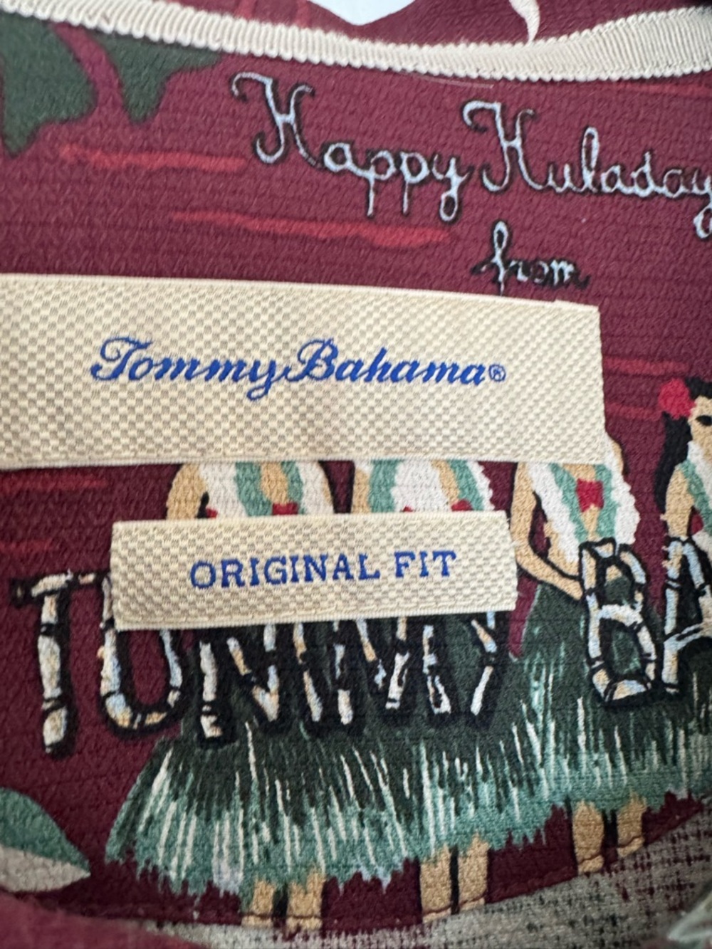 Tommy Bahama Merry Kitschmas Camp Shirt Original Fit Short Sleeve 100% Silk Xmas - Picture 10 of 12